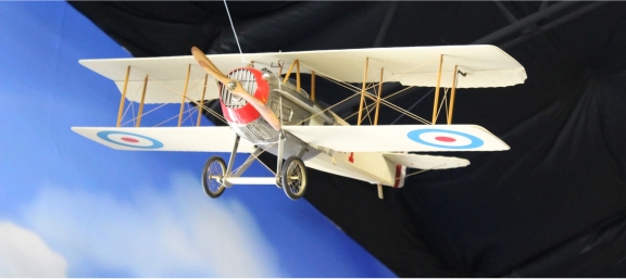 Airplane hanging from dental office ceiling