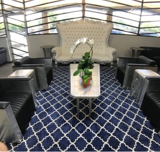 Comfortable seating in dental office reception area
