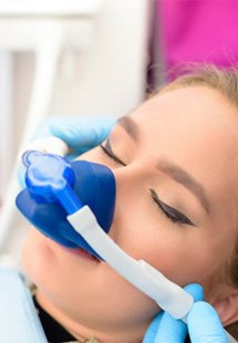 a patient undergoing sedation dentistry near Farmer’s Branch