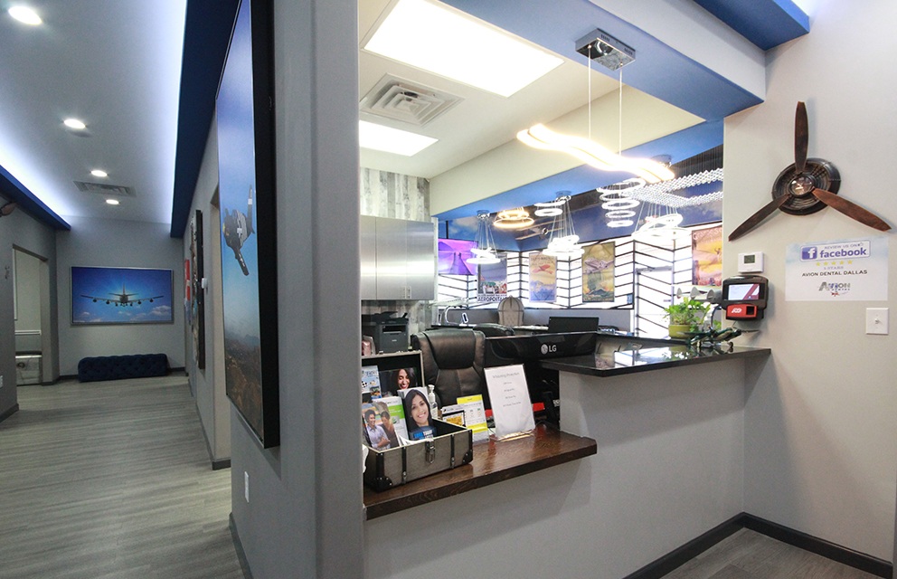 Dental office reception desk