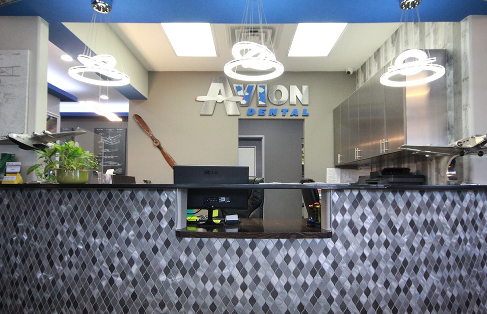 Avion dental office reception desk